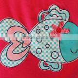 2016 Fashion Baby Girls Summer 2 Pcs Set Fish Printed 100% Cotton Cap Sleeve Clothing Set TP-7720 thumbnail-2