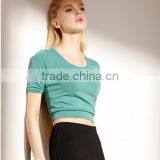 New Fashion Short Sleeve Slim Women T-shirt Customized thumbnail-3