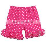 The New Arrival Unique Design Cotton Children Boutique Clothes Kids Ruffle Polka Dot Girls Shorts thumbnail-1