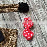 Baby Girls Christmas Outfit Girls REINDEER Clothing Girls Leapord Pant Baby Girls Boutique Party Clothes With Necklace and Bows thumbnail-4