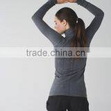 Wholesale Brushed Cotton Fabric Sweatshirts Blank Half Zip Women Sweatshirt thumbnail-5