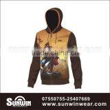 Wholesale Custom Fashion Design Full Sublimated Fleece Zipper- Up Men Hoodies thumbnail-2