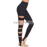Fashionable Custom Cheap Lady Full Length Trample Feet Cutout Leggings thumbnail-2