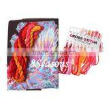 Clearance Sale Multicolor Flower Pattern Square Throw Pillow Cotton Cross Stitch Needlework Materials thumbnail-1