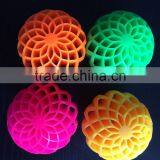 2015 New Launch Honeycomb Hole TPR Rubber Bounce Ball Flashing Skip Ball Squish Ball thumbnail-1