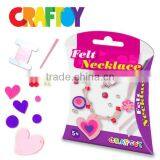 DIY Kit Toy Do it Yourself Felt Jewelry Necklace Heart thumbnail-3