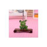 3d Beaded Frog 4mm Crystal Animal Cell Phone Charm thumbnail-1