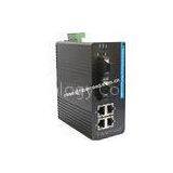 Gigabit Industrial Fiber Media Converter F / H Duplex, 4 RJ45 To 2 Fiber Port thumbnail-1