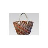 Colorful paper straw bag