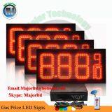 High Brightness 10inch Red Outdoor Waterproof Remote Control LED Gas Price Sign thumbnail-3