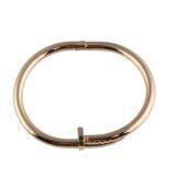 Shinny Black Decorative Stainless Steel Nail Bangles for Women thumbnail-2