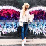 Women V-neck Lotus Root Long Sleeves Sweater KMY1105 thumbnail-2