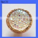 Metal Rhinestone Pearl Button