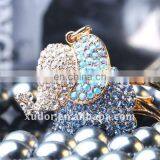 BLUE RHINESTONE/CRYSTAL ELEPHANT KEYCHAIN FOR KIDS