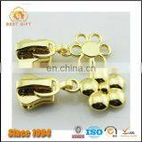 Guangdong Factory Wholesale Custom Garment Accessories Jacket Gold Metal Flower Zippers thumbnail-3