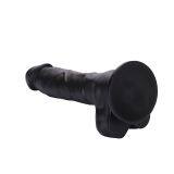 Strap-on Silicone Dildo Simple Silicone Dildo Without BallsSex Adjustable Harness Black Gold Dildo thumbnail-3