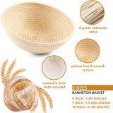 Pure Handmade Rattan Banneton Bread Proofing Fermentation Basket With Cloth Cover thumbnail-1