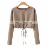 LAITE T2014 Autumn Custom Crew Neck Womens Sweatshirt Custom Oversized Crop Sweatshirt for Women thumbnail-1