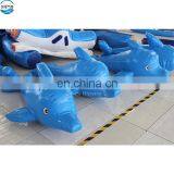 Animal Shape Kid Ride/ Inflatable Whale Rider With Printed Inflatable Swimming Toy Dolphin thumbnail-1