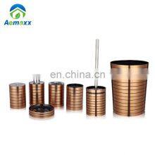 Cheap Price Luxury Plastic Gold Hand Soap Dispenser Bathroom Set Accessories thumbnail-5