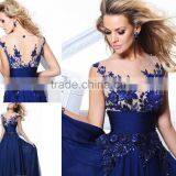 C70451A Bud Silk Floral Perspective Backless Fashion Wedding Dress