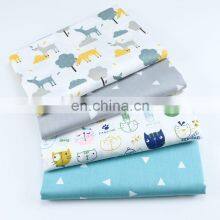 Cartoon Cat Triangle Print Children's Bed Skin Friendly Cotton Fabric Kindergarten Three-piece Twill Fabric thumbnail-1