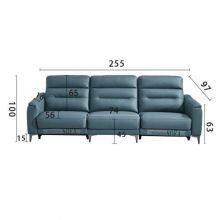New Modern Minimalist Living Room Functional Fabric Sofa Comfortable Skin-Friendly Three-Seat Sofa Combination thumbnail-3