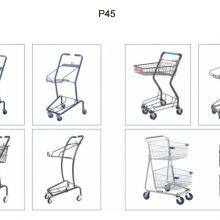 Shopping Mall Steel Frame Plastic Superamrket Shopping Trolley thumbnail-4