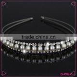 The Newest Korea Style Pearl Hair Band With Diamond Boutique Hair Accessories Wholesale thumbnail-1