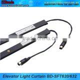 Elevator lift door light curtains