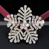 Crystal Rhinestone Large Snowflake Winter Snow Wedding Bridal Brooch Pin thumbnail-2