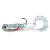 10 Pcs 4.5 Inch 16g Back Hook Soft Bait Soft Tail Fish Fishing Lure Shad 3D Eyes Soft Silicone Tiddler Bait Plastic Lure