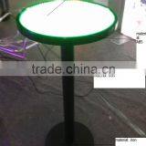 Edgelight unique RGB round bar table aluminum led rechargeable lights