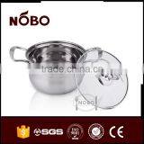 Drum Shape Steel Handles Stainless Steel Cooking Pot Set thumbnail-3