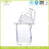 Wide Caliber Baby Drink Bend Glass Bottle Prevent Bloating Infant Supplies