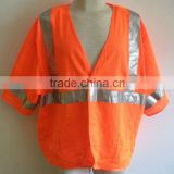 Mesh Orange Safety Vest with short sleeves