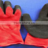 Polyester/cotton knitted gloves with Latex coated on palm,10gauge