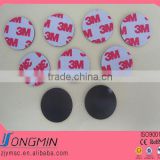 strong magnet 3M tape round rubber magnet