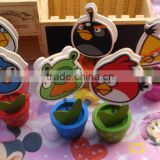 2012 New arrival wooden craft Message Clip shake heads toys