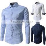 2015 OEM Manufacturer High Quality Long Sleeve Stand Collar Cheap Man Shirt thumbnail-2