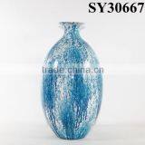 Glazed Vase for Home Decoration Blue Small Flower Vase Wholesale thumbnail-4