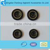 High End 4 Hole Black Plastic Alphabet Buttons