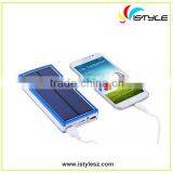 New Type Customized Color and Logo Real Capacity 10000mah Portable Solar Power Banks With Powe for Mobile Phones and USB Devices thumbnail-1