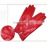 ZF Bright Red Cheap Cabretta Leather Golf Gloves