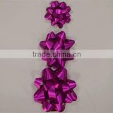 Fushcia Matte Metallic Gift Bow,Star Ribbon Bow For Christmas Decoration