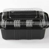 Black Disposable Plastic Sushi Take Away Packaging Box