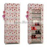 Made in China 10 Tier Non-woven Fabirc Melamine Mdf Shoe Cabinet thumbnail-1