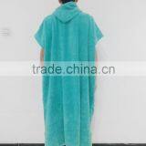 100% Cotton Terry Cloth Plain Color Super Absorbent Hooded Surf Poncho Beach Towel thumbnail-2
