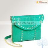 newest synthetic leather snake skin envelope clutch bags for evening party