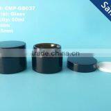 Round 50g Cosmetic Amber Glass Cream Jar,Empty Glass Jar For Skincare Cream